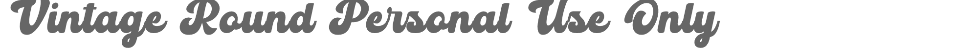 Sample characters Vintage Round Font